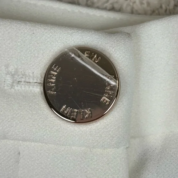 Anne Klein Pants Womens 10 Ivory High Rise Wide Leg Professional Office Career - Picture 3 of 13